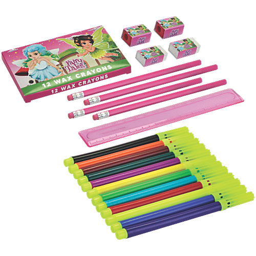 Pratap Stationery Combo Kit - Pink, 35 pcs  