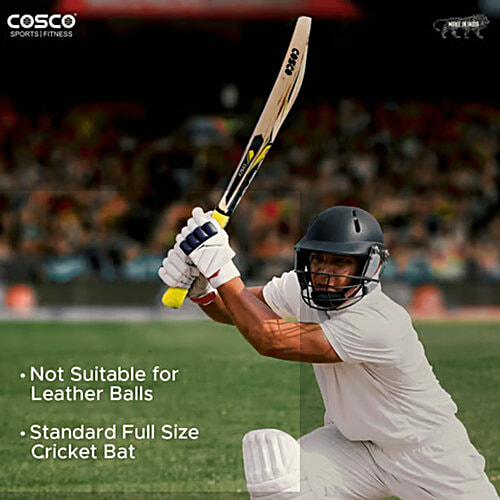 Cosco Cricket Bat Striker - For Tennis Ball, Full Size 85 cm, 1 pc  High-Quality Willow
 Suitable for beginners
 Lightweight