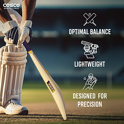 Cosco Cricket Bat Sixer - Plastic, For Tennis Ball, 1 pc  Durable and Lightweight
 Perfect for all Ages