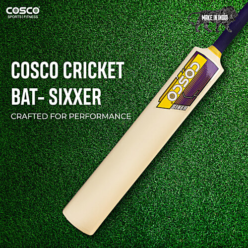 Cosco Cricket Bat Sixer - Plastic, For Tennis Ball, 1 pc  Durable and Lightweight
 Perfect for all Ages