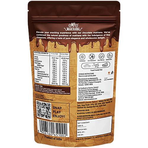 MR. MAKHANA Chocopop - Chocolate Makhana, 65 g Pouch 