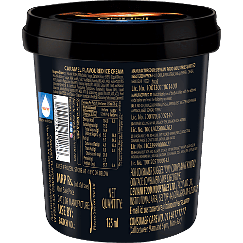 Infino Salted Caramel Galaxy Ice Cream, 125 ml