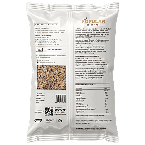 Popular Essentials Cumin Seeds/Jeera, 100 g  