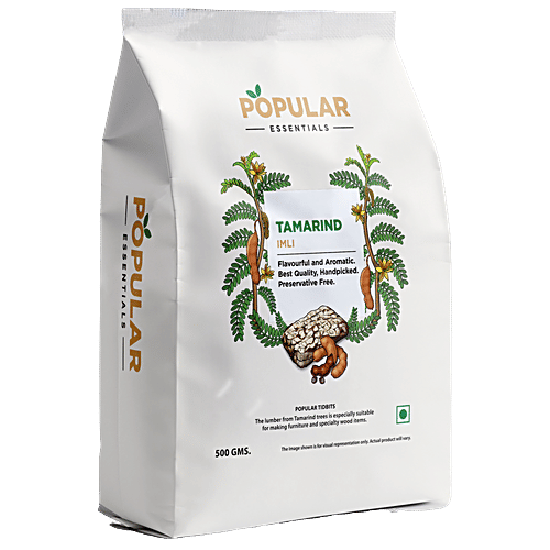 Popular Essentials Tamarind/Imli, 500 g  