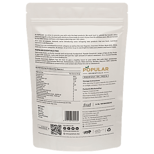 Popular Essentials Figs/Anjeer, 250 g  