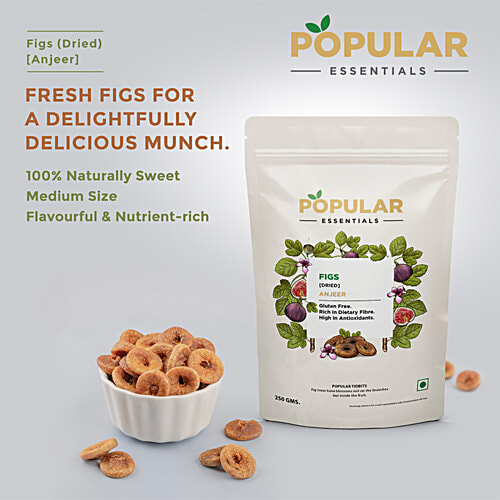 Popular Essentials Figs/Anjeer, 250 g  