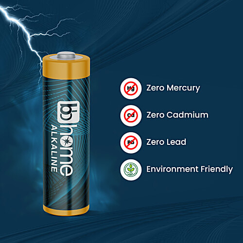 bb home AA Alkaline High-Performance Batteries, 8 pcs Blister Zero Mercury & Cadmium