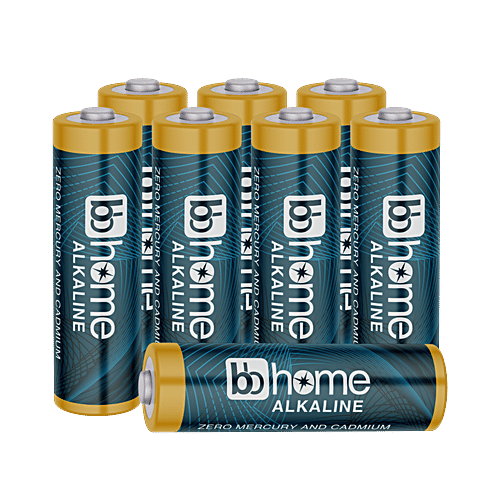 bb home AA Alkaline High-Performance Batteries, 8 pcs Blister Zero Mercury & Cadmium