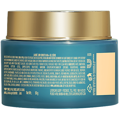 Lakme Skin Ultime Collection Lumi-Smooth AHA+ Gel Creme, 50 g  