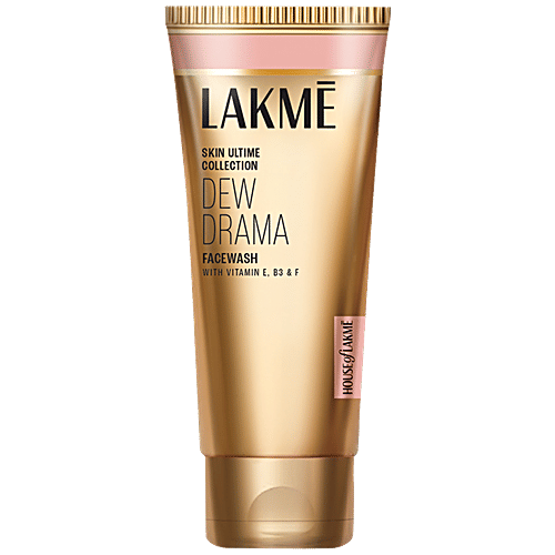 Lakme Dew Drama Facewash With Pro-Ceramides & 6% Vitamin E + B3 + F Complex For Glowing Skin, 100 g