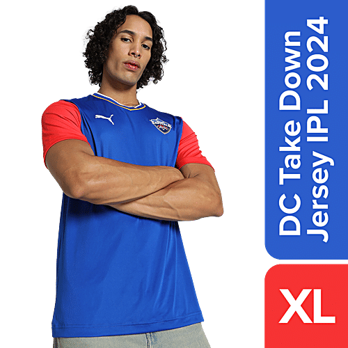 Buy Puma Delhi Capitals Take Down Jersey IPL 2024 Size XL Online at