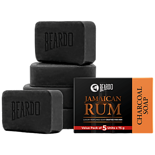 Beardo Jamaican Rum Soap, 75 g (Pack of 5) 