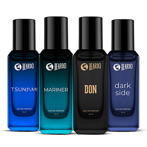 Beardo Best Day Perfumes For Men & Women - Fresh & Aquatic Fragrances, 80 ml (4x20 ml) Fresh & Aquatic Fragrances, Compliment worthy Unisex perfume combo, Long Lasting Perfumes, Gift for men