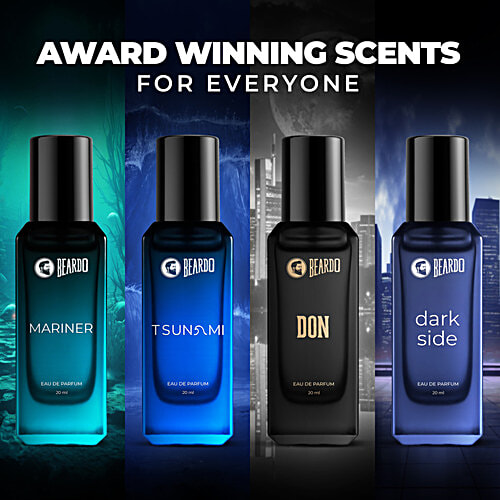 Beardo Best Day Perfumes For Men & Women - Fresh & Aquatic Fragrances, 80 ml (4x20 ml) Fresh & Aquatic Fragrances, Compliment worthy Unisex perfume combo, Long Lasting Perfumes, Gift for men