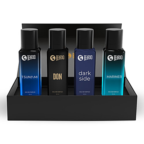 Beardo Best Day Perfumes For Men & Women - Fresh & Aquatic Fragrances, 80 ml (4x20 ml) Fresh & Aquatic Fragrances, Compliment worthy Unisex perfume combo, Long Lasting Perfumes, Gift for men
