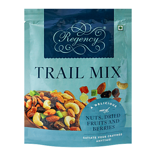 Regency Trail Mix, 80 g  Delicious Nuts
 Dried Fruits and Berries
 Satiate Your Cravings