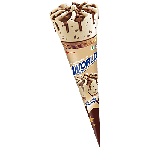 Lotte Ice Cream Italian Tiramisu Cone Ice Cream, 150 ml  