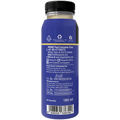 Epigamia  Cookies & Cream Milkshake, 180 ml  