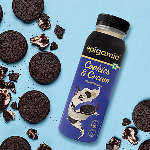 Epigamia  Cookies & Cream Milkshake, 180 ml  