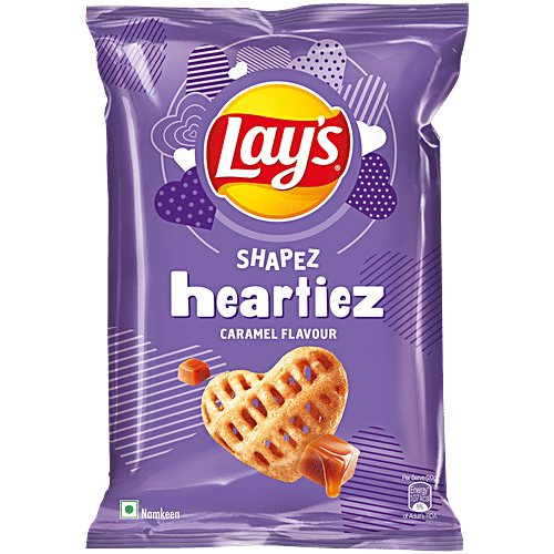 Lay's Shapez Heartiez Caramel Flavour Namkeen, 47 g  