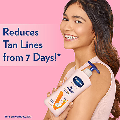 Vaseline Sun Protect Serum In Lotion SPF 30 PA+++, 600 ml  For All Skin Types, UVA+UVB Protection, Reduces Tan Lines in 7 Days