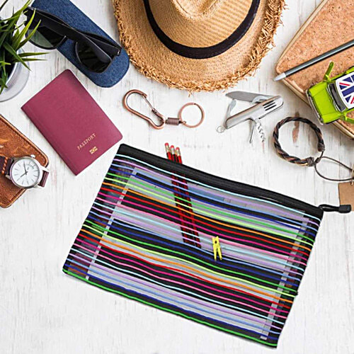 Creative Space Pencil Stationery Pouch With Zipper Lock For School Kids, Boys & Girls, 1 pc  School Accessories, Stationery, Zipper Pouch