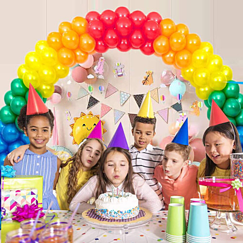 Creative Space Multicolour Balloon, 50 pcs  Multicolour Balloons Air or Helium, For Birthday Party