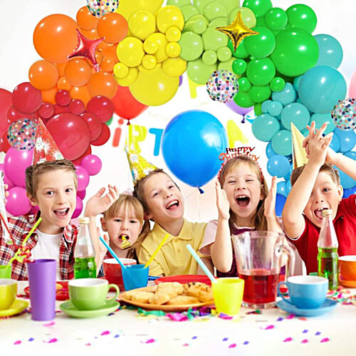 Creative Space Multicolour Balloon, 50 pcs  Multicolour Balloons Air or Helium, For Birthday Party