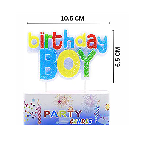 Creative Space Happy Birthday Boy Cake Candle For Party, 1 pc  Bittoo Celebrations, Happy Birthday Boy Cake Candle For Party