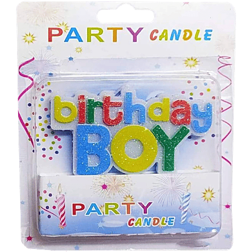 Creative Space Happy Birthday Boy Cake Candle For Party, 1 pc  Bittoo Celebrations, Happy Birthday Boy Cake Candle For Party