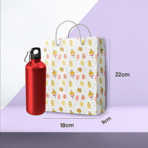 Untumble Pink Print Return Gift Paper Bag - Medium, For Birthday, Baby Shower, House Warming, Anniversary, Wedding Occasions, 4 pcs  Stylish Pink Print
 Ideal for Celebrations