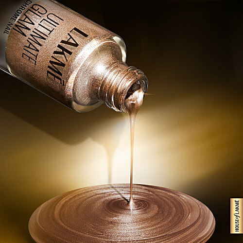 Lakme Ultimate Glam Chrome Nail Colour, 6 ml Copper