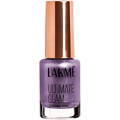 Lakme Ultimate Glam Chrome Nail Colour, 6 ml Magenta 