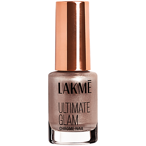 Lakme Ultimate Glam Chrome Nail Colour, 6 ml Champagne 