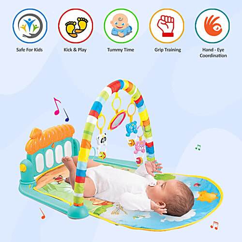Wembley Baby Play Gym & Mat - For Babies, With Hanging Toys, Rattles, Lights & Musical Keyboard, Piano, 1 pc  Infant New Born Baby Gifts
