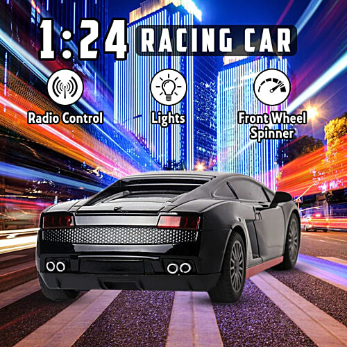 Wembley Remote Control Car - High-Speed Mini 1:24 Scale, USB Rechargeable, For Kids, Black & Red, 1 pc  Racing Car