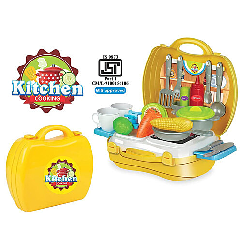Wembley Household Kitchen Set - For Kids, Role Play Toys, 1 pc (27 pcs) Portable Storage Box
 Mini Kitchen Playset