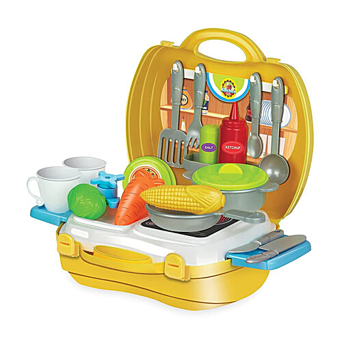 Wembley Household Kitchen Set - For Kids, Role Play Toys, 1 pc (27 pcs) Portable Storage Box
 Mini Kitchen Playset