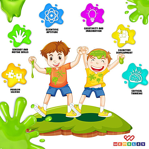 Wembley Glow In The Dark Slime Kit - With Activator, Science Experiment, Satisfying Gadgets, 1 pc  Neon Slime Maker Non-Toxic BIS Approved