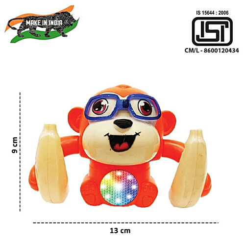 Wembley Dancing Monkey Musical Toy, 1 pc  Baby Spinning Rolling Doll Tumble Doll