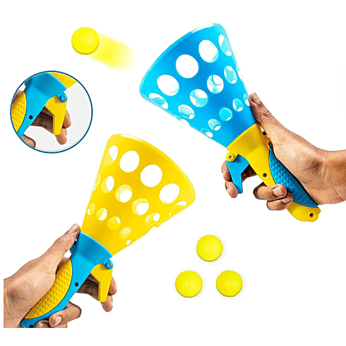 Wembley Click & Catch Twin Ball - Launcher Game, 2 pcs  Indoor Outdoor Toy Set