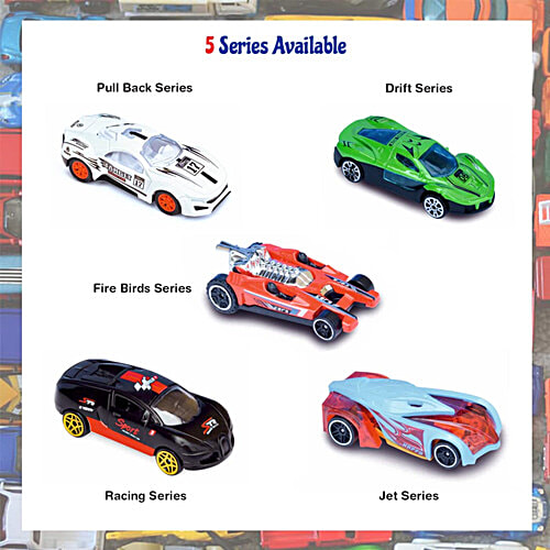 Wembley 1:64 Free Wheel + Pull Back Metal Die Cast Metal X Racers Toy Car - High-Speed Unbreakable Diecast Metal, Assorted Colours, 3 pcs  High-Speed
 Unbreakable Diecast Metal