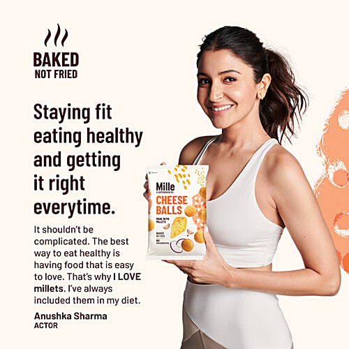 Mille Cheese Balls - Made With Millets, Baked, 35 g  Not Fried, No Preservatives