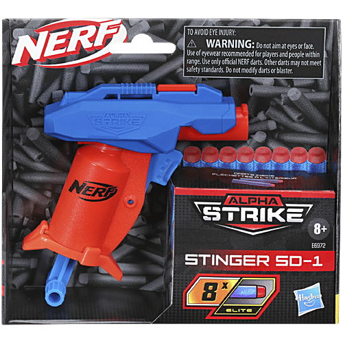 Nerf Alpha Strike Stinger SD-1 Toy Blaster - Includes 8 Official Elite Darts, 1 pc  Adrenaline-pumping Nerf battles
 Easy to use for first-time battlers