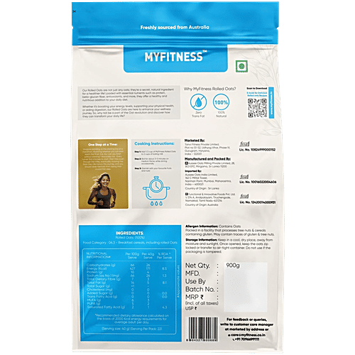 Myfitness Rolled Oats, 1 kg  