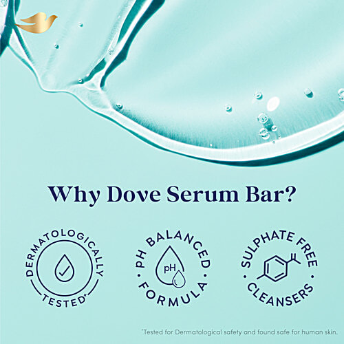 Dove Sensitive Care Pro-Ceramide Serum Bar, 125 g (Pack of 3) Hypoallergenic Formula, No Dyes, Dermatologically Tested