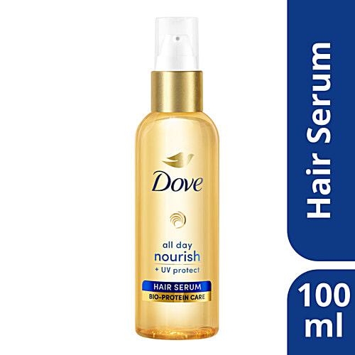 Dove All Day Nourish + UV protect Hair Serum For All Hair Types With Bio Protein Care, 100 ml Bio Protein Care