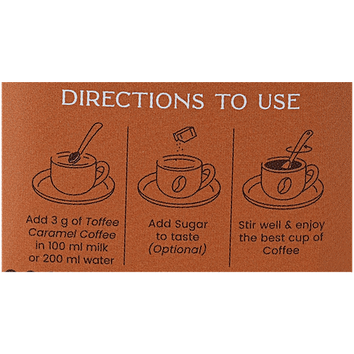 Coorg Valley Toffee Caramel Flavoured Instant Coffee, 50 g  Freeze Dried Coffee
 Caramel Flavoured