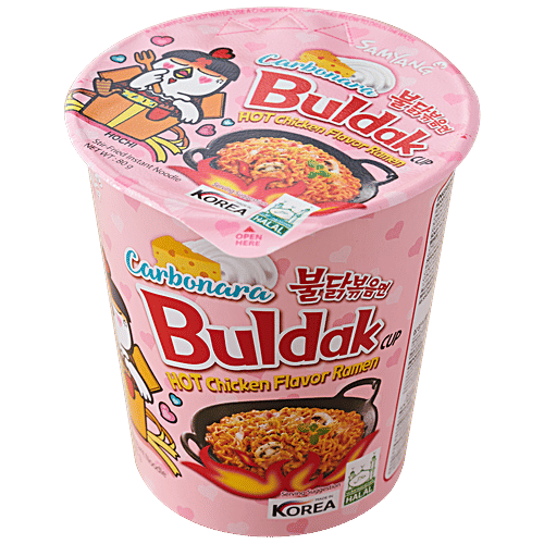 Samyang Carbonara Buldak Hot Chicken Flavor Ramen Cup, 80 g  Cup Noodles