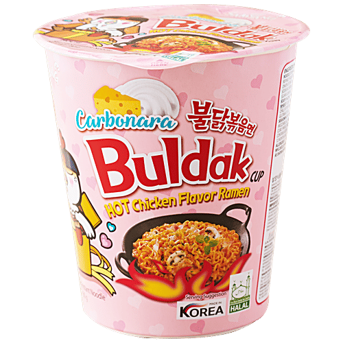 Samyang Carbonara Buldak Hot Chicken Flavor Ramen Cup, 80 g  Cup Noodles